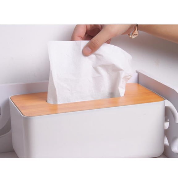 OULII 1Set Tissue Paper Box Plastic With Dust Protection For Car Office