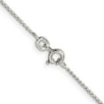 thumbnail image 3 of Sterling Silver 1mm Open Elongated Link Curb Chain (20 X 1) Made In India qpe42-20, 3 of 5