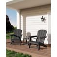 thumbnail image 7 of TROPOW Modern HDPE Plastic Adirondack Chair - Oversize 380 LB Poly Lumber Weather Resistant Firepit Chair - Outdoor Patio Chairs with Wooden Textured for Garden, Backyard, Lawn, Deck, Pool, 7 of 7