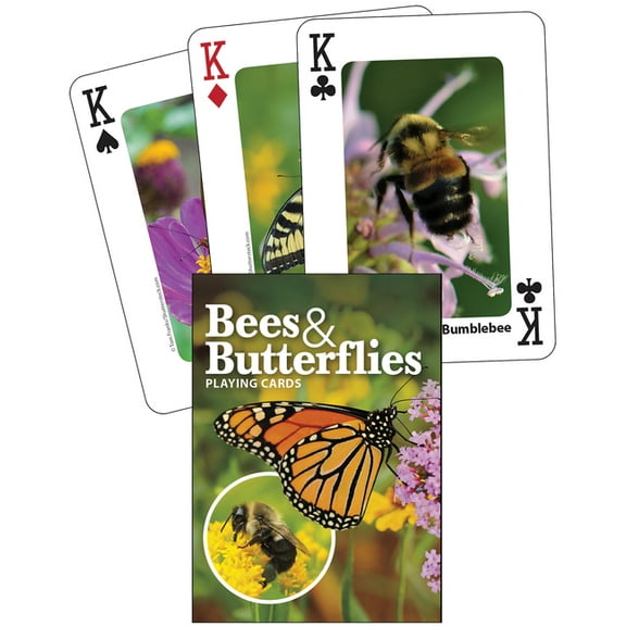 Nature's Wild Cards Bees & Butterflies Playing Cards, (Hardcover)