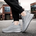 thumbnail image 4 of GLYGML Striped Knit Sneakers Lightweight Breathable Athletic Shoes with Non-Slip Sole for Running and Daily Wear, 4 of 5