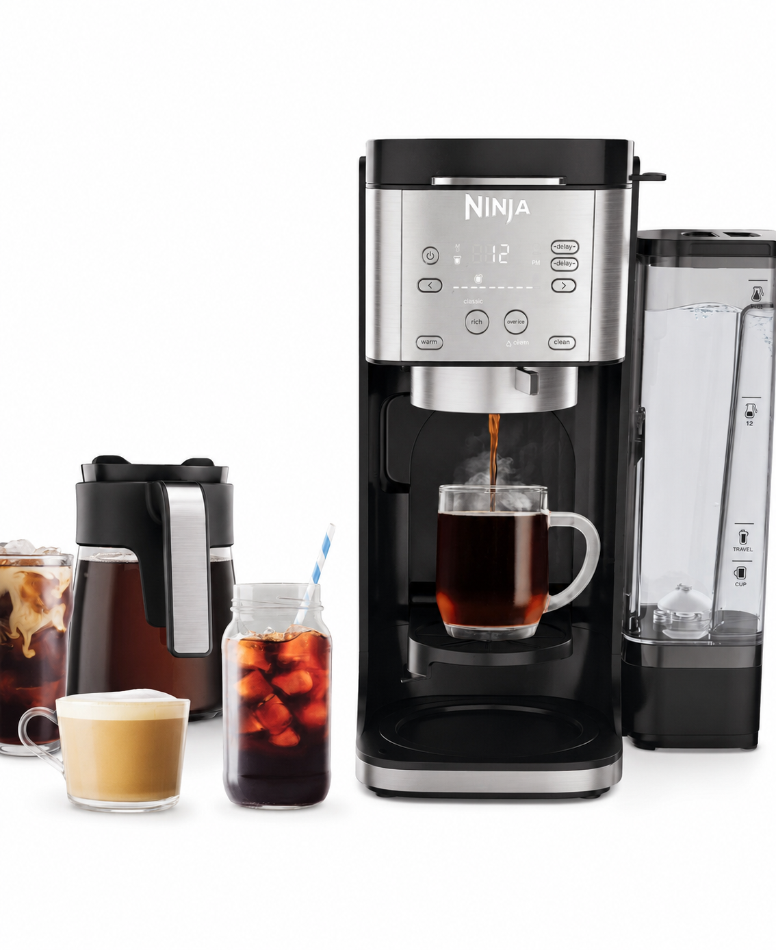 Ninja DualBrew Coffee Maker Grounds & Pods Hot & Iced, Rapid Cold Brew