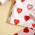 thumbnail image 2 of Girls Pajamas Fall Winter Kids Long Sleeve Love Print Shirt Tops Long Pants Set Baby Boys Outfits Red 2 Years-3 Years, 2 of 5