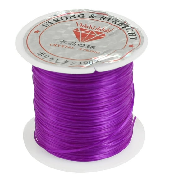 29.5 Ft 9M Elastic Stretchy Crystal String Beading Thread Spool Purple
