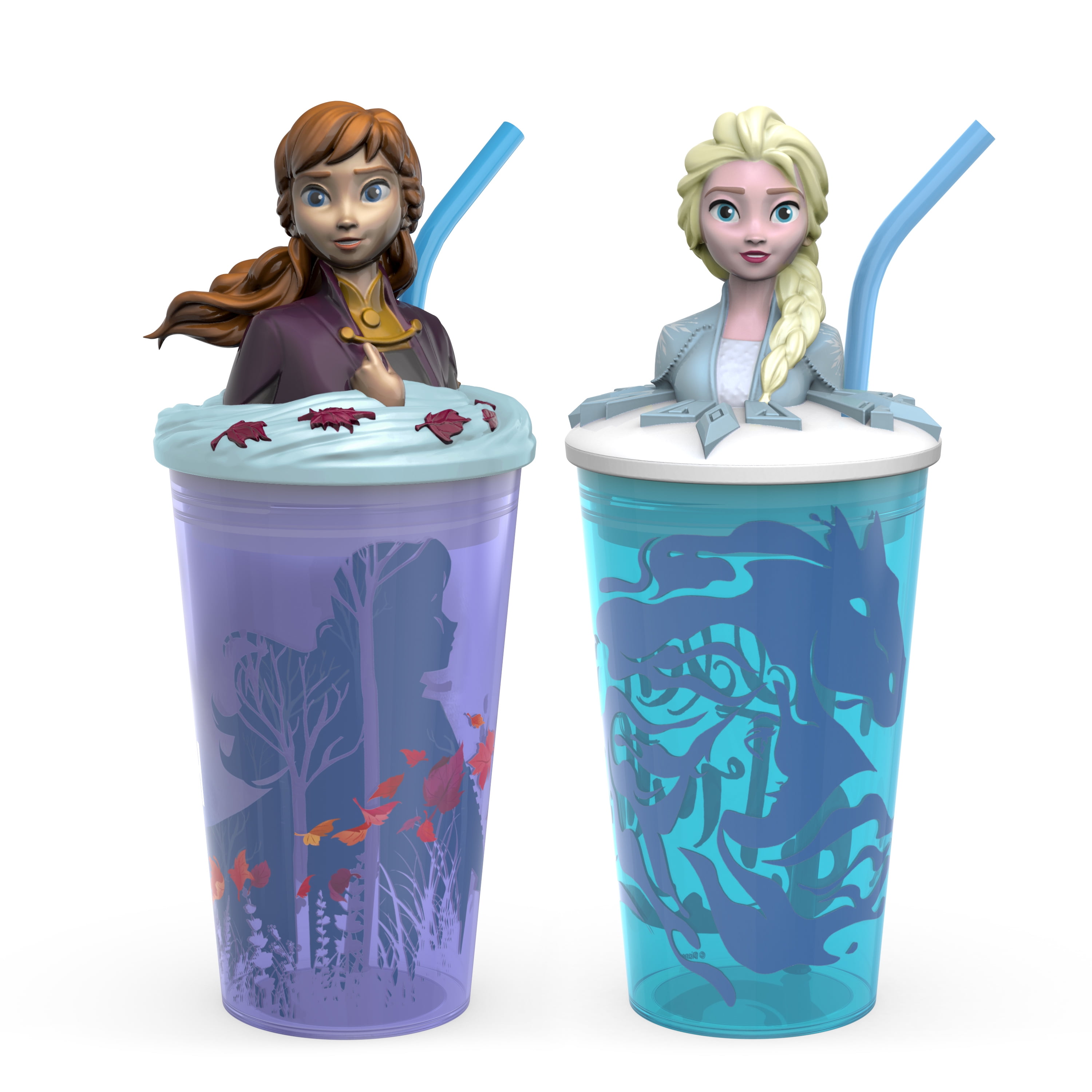 Designs Frozen Anna & Elsa Cereal Bowl with Straw Zak 