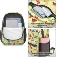 thumbnail image 4 of Dinosaur and Volcano Yellow Pattern 17" School Backpacks for Teens,Waterproof Oxford Fabric,S-Shape Padded Straps for School,Travel,Hiking,Camping, 4 of 6