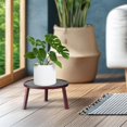 thumbnail image 4 of jicheng Mini Wooden Stool Plant Stand Plant Stool for Indoor Outdoor Home Decoration Red Wood Color, 4 of 6