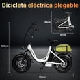 thumbnail image 2 of Bicicleta electrica plegable Honey whale Bk05 Blanco, 2 of 7