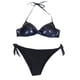thumbnail image 2 of Gibobby Conjunto de Bañador Sexy Set Brazil Set Beach Up Patchwork Bikini Swimwears Tankinis Set(Negro,XL), 2 of 5