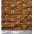 thumbnail image 1 of Soimoi polyester Crepe Fabric Stripe,Leaves & Floral Artistic Fabric Prints By Yard 52 Inch Wide, 1 of 1