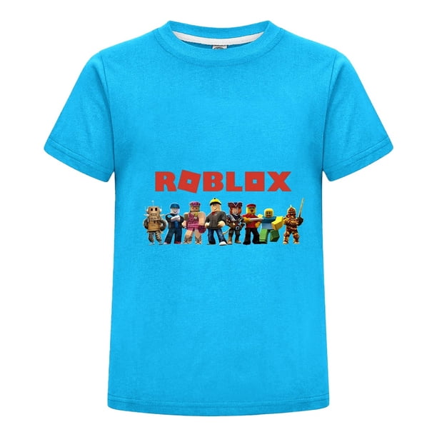 Camiseta Infantil Roblox con Diseño Gamer para Niños, Playera de Algodón con Personajes, Ideal para Regalos y Uso Diario, Verano Fresco