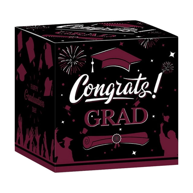 WUSUOWEI Graduation Card Box,2026 Graduation Party Decorations,8.97Inch,Foldable Card Boxes and Gift Card Boxes Holder for Graduation Party Decorations,1PC