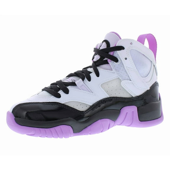 Nike Jumpman Two Trey GS Boys Shoes Size 4, Color: White/Black/Barely Grape