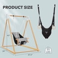thumbnail image 3 of 2-in-1 Baby Bouncer Jumper & Toddler Swing, Montessori Wooden Swing Set with Stand for Outdoor/Indoor, Suitable for Kids Up 3 Yrs, 3 of 8