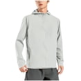 thumbnail image 2 of Yusimy Men's Sun Protection Sport Jacket Lightweight Quick-Dry Hooded Workwear Coat with Multiple Pockets Zip-Front for Hiking Casual Style, 2 of 9