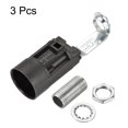 thumbnail image 3 of Uxcell E14 Bulb Socket Plastic Lamp Holder Black 23x70mm with M10 Threaded Lamp Pipe Nut for E14 Bulb, Pack of 3, 3 of 5