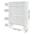 thumbnail image 5 of KFFKFF Shoe Cabinet with Triple Flip Compartments, Entryway Shoe Rack, Upright Shoe Holder for Various Footwear, Ideal for Hallway, Living Space, 5 of 9