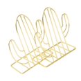 thumbnail image 2 of Decorative Cactus Bookend Metal Modern Decoration Book Organiser Use 18*13.5*9cm Magazine Stand 1 Pair, 2 of 3