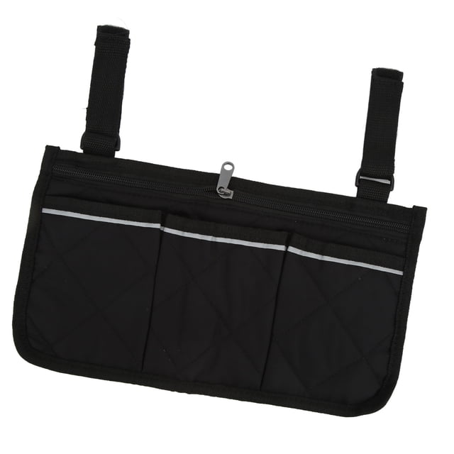 Wheelchair Side Pouch Bag, Armrest Pouch Bag Adjustable Length Large Capacity For Water Bottles For Purses