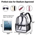 thumbnail image 3 of Minimochila de plástico transparente aprobada por BTOOP Stadium, 30 x 23 x 13 cm, 3 of 6