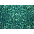 thumbnail image 1 of Ahgly Company Indoor Rectangle Abstract Turquoise Blue Modern Area Rugs, 8' x 10', 1 of 4