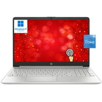 HP 15 15.6" HD Touch IPS Business Laptop Computer, Intel Core i3-1215U, 16GB RAM, 512GB SSD, Long Battery Life, Wi-Fi, Bluetooth, HDMI, Silver
