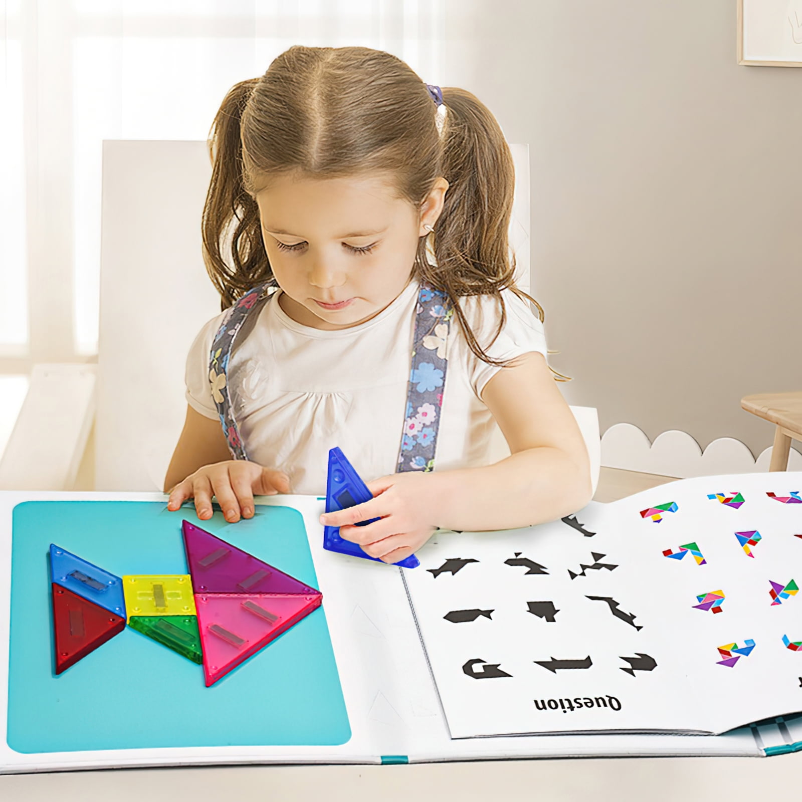 Flooye Tangram Logic Board Jigsaw Puzzles, Durable