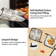 thumbnail image 4 of Cute Sika Deer and Flowers 5 Pcs Kitchen Set Heat Resistant Oven Mitts and Non-Slip Pot Holders with Adjustable Cooking Apron, 4 of 6