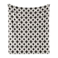 thumbnail image 1 of Geometric Soft Flannel Fleece Throw Blanket, Triangles Squares and Dots Cropped Lines Futuristic Modern Image Artwork, Cozy Plush for Indoor and Outdoor Use, 60" x 80", Black and White, by Ambesonne, 1 of 6