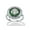 Green, variant on Round Cubic Zirconia and Sapphire or Emerald Art Deco-Inspired Ring in Platinum-Plated Sterling Silver