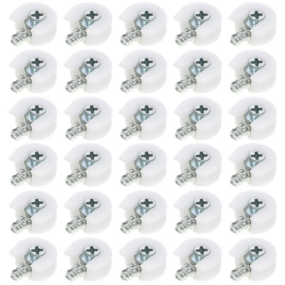 Furniture Partition Cam Lock Nut Connector Shelf Holder Plastic Stand Cabinet White Pcs
