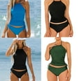 thumbnail image 2 of ZPAQI Women Halter Tankini Bathing Suits Sexy Slimming Tummy-Control Swimsuits, 2 of 15