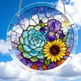 thumbnail image 6 of POLISE Spaces Acrylic Jigsaw Puzzle Suncatcher Castle And Birds Tiffany Style Stained Glass Decor Dream Catchers For Adults Window Decor For Home And Outdoor Patio 7.4Inch Mother's Day Gifts, 6 of 6