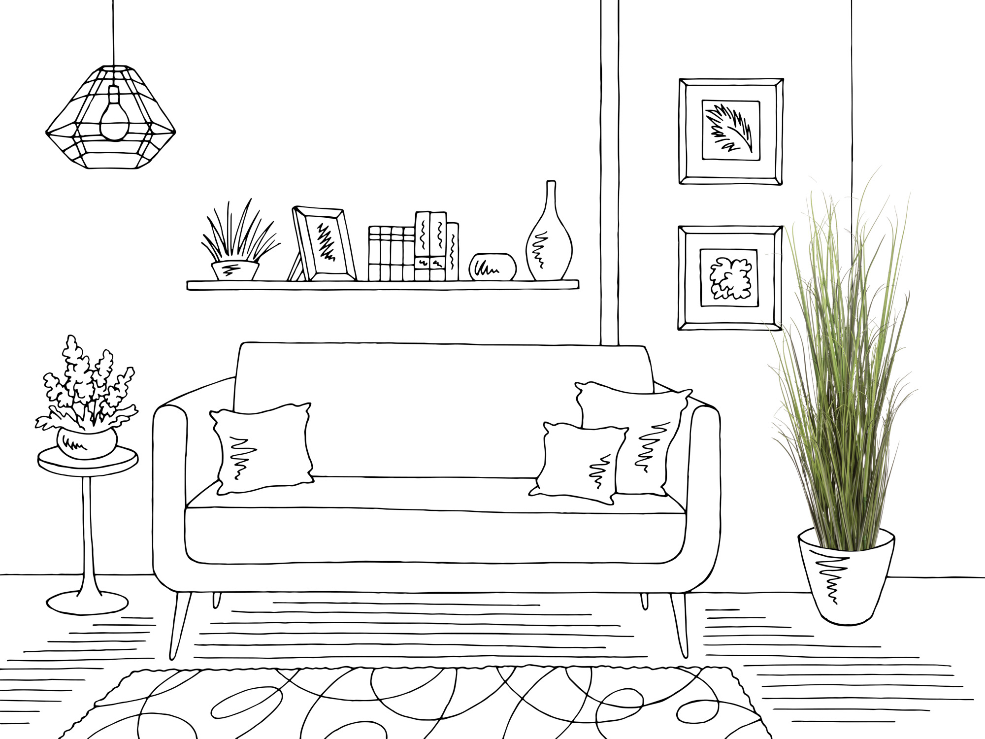 Lush Estate Artificial Black Grass Plant, 47", Lifelike UV Resistant Indoor Decor