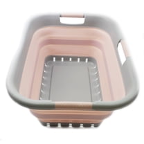 SAMMART Collapsible Plastic Laundry Basket - Foldable Pop Up Storage Container/Organizer - Portable Washing Tub - Space Saving Hamper/Basket