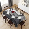 thumbnail image 6 of Black Grey Ombre Table Cloth Waterproof Tablecloths, Abstract Grey Wave Texture Gradient Tablecloth Dining Table Cover for Kitchen Party Tabletop Outdoor, Rectangle Tablecloth 54x108 Inch, 6 of 9