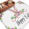 thumbnail image 6 of Happy Easter Area Rug 8x10 Washable Rug Non Slip Spring Watercolor Bunny Flower Leaf Plant Large Area Rug Soft Stainresistant Indoor Floor Carpet for Living Room Bedroom Home Office Dining Room, 6 of 8
