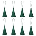 thumbnail image 1 of Unique Bargains 6.5' Silky Bookmark Tassels with Loop for DIY Craft Accessory, 8Pack Black Green, 1 of 5
