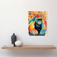 thumbnail image 2 of Colourful Gorilla Folk Art Watercolour Painting Unframed Wall Art Print Poster Home Decor Premium, 2 of 4