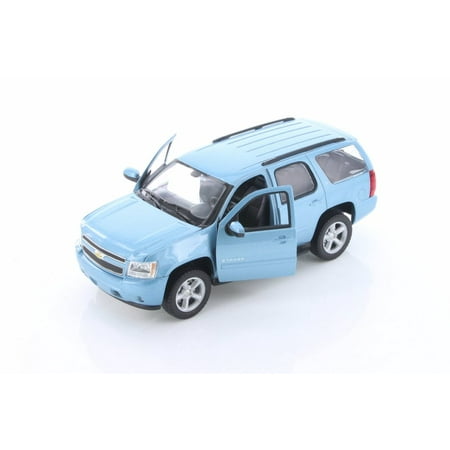 2008 Chevy Tahoe, Blue - Welly 22509/4D - 1/24 Scale Diecast Model Toy Car (Brand New but NO