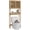 Natural Wood, variant on Space Saving Under Sink Cabinet with 2 Doors, Adjustable Shelves Bathroom Storage for Pedestal Sink, White MDF+Metal Vanity Cupboard 23.5