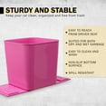 thumbnail image 6 of Haussimple Car Trash Can Garbage Bin Waterproof Auto Wastebasket Pink- High 7.5", Length 7.5", 6 of 10