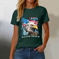 thumbnail image 4 of Duqingm America 250 Merchandise USA Shirts for Women 250 Years American Flag Shirt 4th of July Tshirt Patriotic Tees Casual Graphic Tops Dark Green,3XL, 4 of 7
