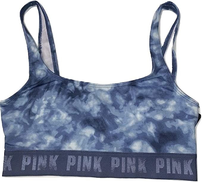 Victoria's Secret PINK Ultimate Padded Sports Bra Green Floral SZ MED NWT 