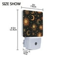 thumbnail image 4 of Yayeee LED Night Light for The Home Plug in With Light Sensors 2 Pack, Sun Moon and Stars Pattern, 4 of 6