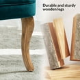 thumbnail image 6 of Makeup Vanity Stool Dressing Table Accent Chair Set of 2 Velvet Tufted Upholstered Cushioned Wood Leg Home Bedroom Living Room Teal, 6 of 8