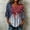 A1 Gray, variant on American Flag 3/4 Sleeve Tops Women 4th of July Patriotic V Neck Button Down Bell Sleeve Blouses Independence Day Red White Blue Star Print Casual Summer Shirts Red XXL