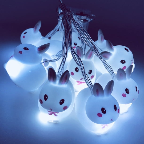 Cuerda de Luz de Conejo Ganfancp Led String Lights 20 Luces 10Feet Pilas para La Decoración Ofertas de La Semana