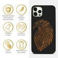thumbnail image 4 of Case Yard Wooden Case for iPhone-11-Pro Soft TPU Silicone cover Slim Fit Shockproof Wood Protective Phone Cover for Girls Boys Men and Women Supports Wireless Charging Eagle Sketch Design, 4 of 7