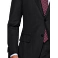 thumbnail image 4 of Mens Side Vent 2-piece Black Cotton Modern Fit Suit Luciano, 4 of 7